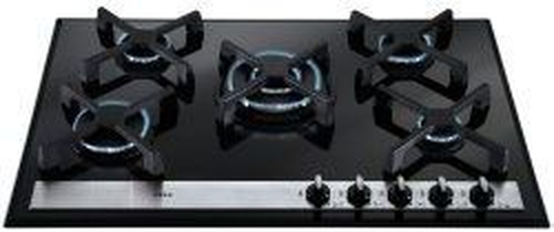 CDA HVG75BL hob Black Built-in Gas 5 zone(s)