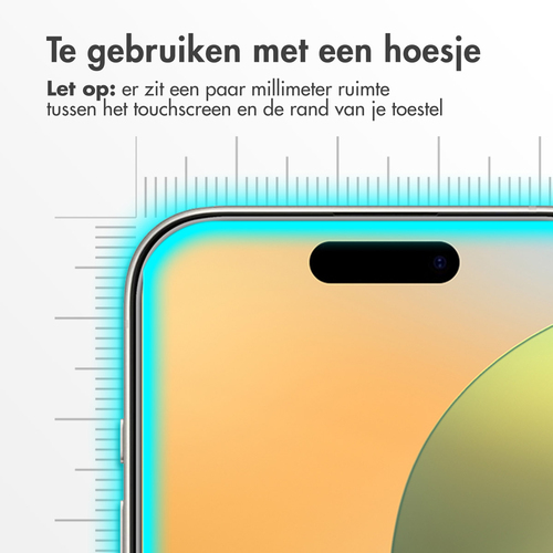 Accezz Gehard Glas Screenprotector 2-pack iPhone 16 Pro, afbeelding 3