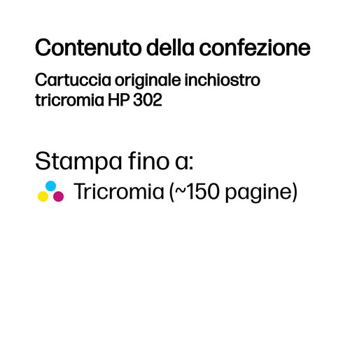 HP 302 – Cartuccia tricromia originale