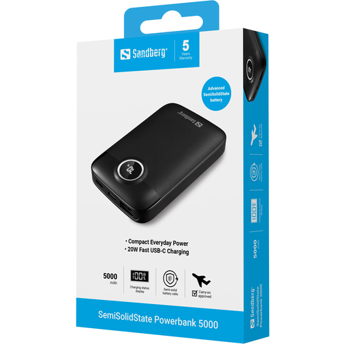 Sandberg SemiSolidState Powerbank 5000 – image 5
