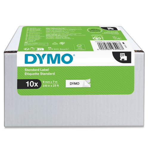 Dymo D1 9mm BlackWhite Tape PK10 - image 1