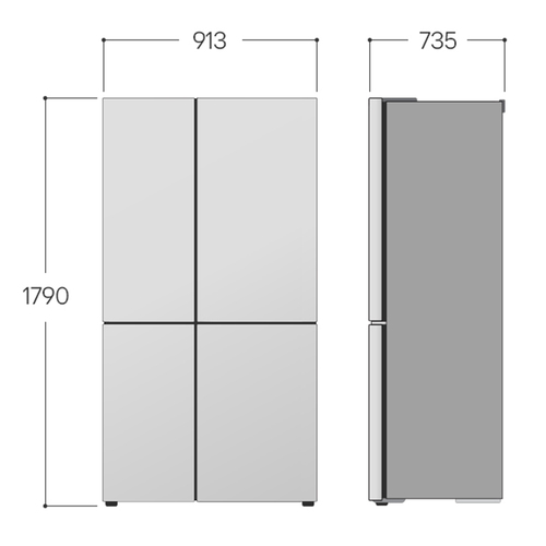 LG GSLC41PYPE American Fridge Freezer in Prime Silver with Ice Water N - image 3