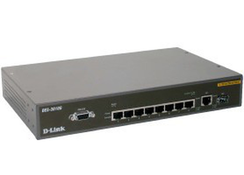 D-Link 8-Port 10/100Mbps Switch & 1x 1000BaseT & 1 x SFP Port, Managed