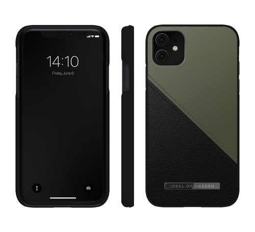 iDeal of Sweden Atelier Case iPhone 11/XR Onyx Black Khaki – image 2