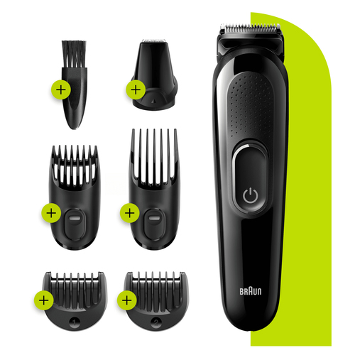 Braun All-in-one 6-in-1 MGK3225 Men Beard Trimmer, Face Trimmer & Hair Clipper, Black