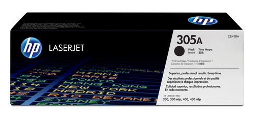 HP 305A Black Standard Capacity Toner 2.2K pages for HP LaserJet Pro M351/M375/M451/M475 - CE410A