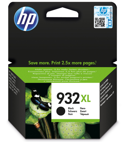 HP 932XL Black High Yield Ink Cartridge 23ml for HP OfficeJet 6100/6600/6700/7110/7510/7612 - CN053AE