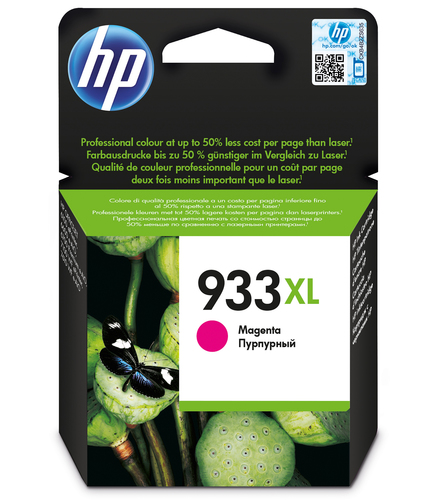 HP 933XL Magenta High Yield Ink Cartridge 9ml for HP OfficeJet 6100/​6600/​6700/​7110/​7510/​7612 - CN055AE