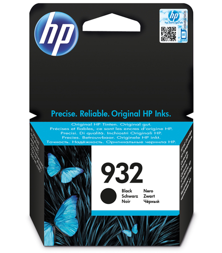 HP 932 Black Standard Capacity Ink Cartridge 9ml for HP OfficeJet 6100/6600/6700/7110/7510/7612 - CN057AE