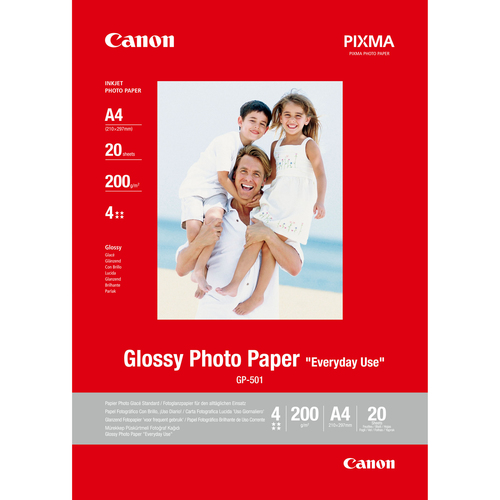 Canon GP-501 - Skinnende - hvid - A4 (210 x 297 mm) 20 ark fotopapir - for PIXMA TS7450i