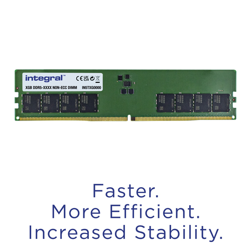 Integral 16GB PC RAM MODULE DDR5 4800MT/s PC5-38400 UNBUFFERED NON-ECC DIMM – image 2