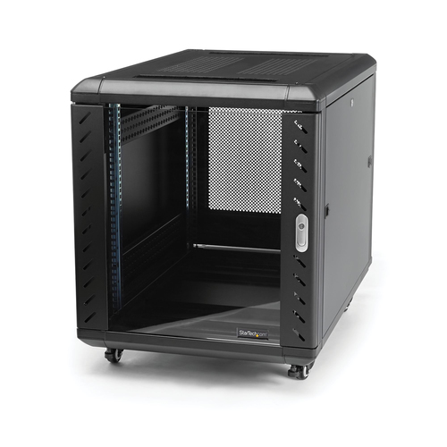 GABINETE DESARMADO PARA RACK 12U 36 PULGADAS CON RUEDAS UPC 0065030845595 - RK1236BKF