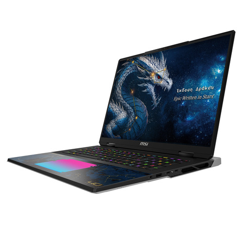 MSI Titan 18 HX Dragon Edition Draco Epic A2WJ-1064FR Intel Core Ultra 9 290HX Plus Ноутбук 45,7 cm (18") UHD+ 96 GB DDR5-SDRAM 2 TB Твердотельный накопитель (SSD) NVIDIA GeForce RTX 5090 Wi-Fi 7 (802.11be) Windows 11 Pro Черный AZERTY Французский
