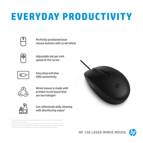 HP 128 LSR Wired Mouse – image 6