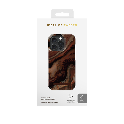iDeal of Sweden Printed Case MagSafe iPhone 15PR Dark Amber Marble – image 2
