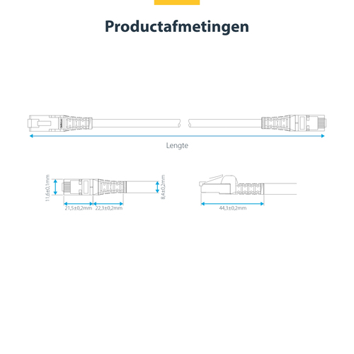 StarTech.com 5m White CAT8 Ethernet Cable, Snagless, SFTP, 25G40G - Verbindingskabel, afbeelding 6