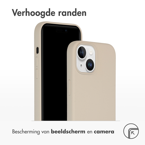 Accezz Liquid Silicone Backcover iPhone 15 Telefoonhoesje Grijs, afbeelding 7