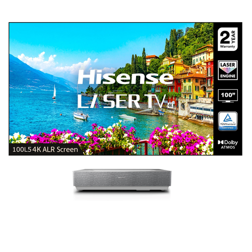 Hisense 100L5HTUKD projection TV 2700 ANSI lumens 4K (4096x2400) Grey, Silver – image 2