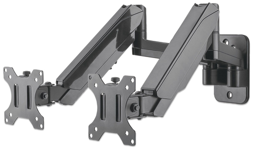 Manhattan Dual Wall Mount for TV & Monitors (Full Motion Gas Spring), For screens