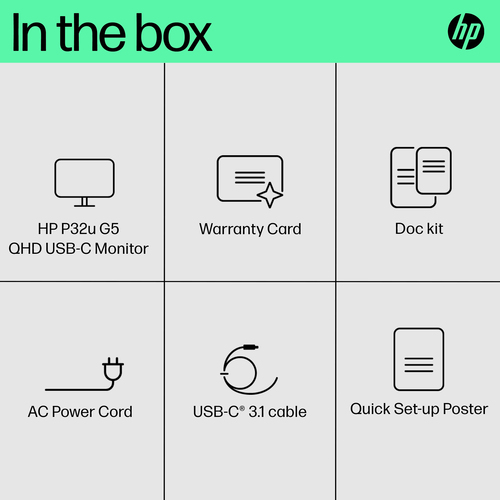 HP P32u G5 QHD USB-C Monitor – image 5