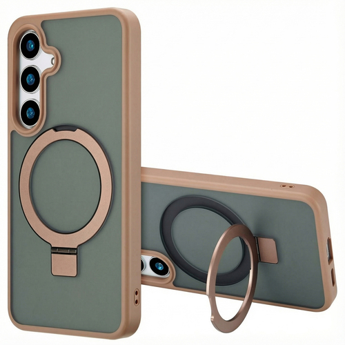 Accezz Ring Stand Backcover met MagSafe Samsung Galaxy S24 Plus - Brown