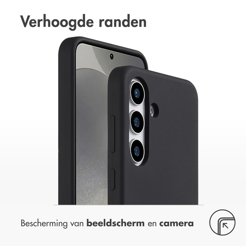 Accezz Liquid Silicone Backcover Samsung Galaxy S25 - Zwart, afbeelding 4