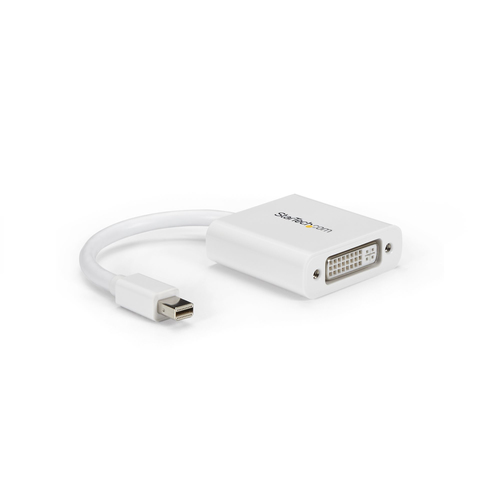 MDP2DVIW StarTechcom Mini DisplayPort to DVI Adapter - White - 1920 x 1200 - Mini DP to DVI Converter for Your Mac or Windows Computer MDP2DVIW - Adaptador DVI - Mini DisplayPort M a DVI-I H - 17 cm - blanco