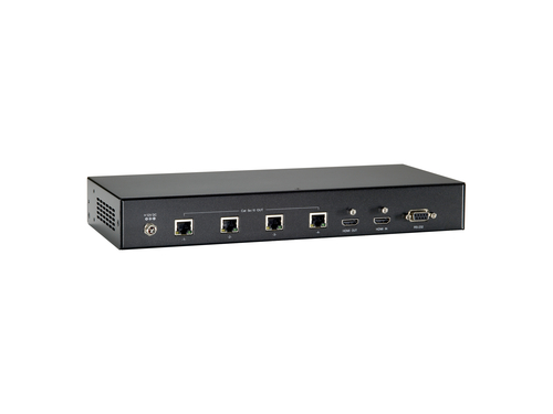 LevelOne HDMI over Cat.5 Transmitter, HDBaseT, 100m, 4 Channel Outputs, 802.3af PoE