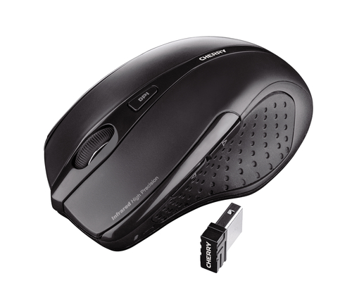 Cherry MW 3000 USB Wireless Ergonomic Mouse Right Hand Black JW-T0100 - image 3