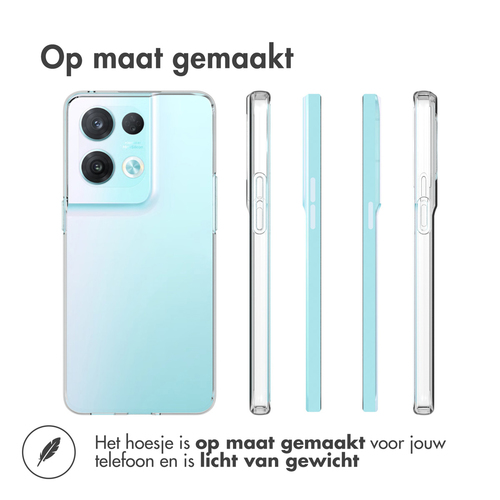 Accezz Clear Backcover Oppo Reno 8 Pro 5G - Transparent, afbeelding 4