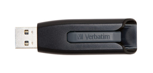 49172 Memoria Verbatim Flash USB 3.2 Gen 1 SNG Memoria USB 3.0 store n go v3, 16GB, color negro/gris. nuevo diseño retráctil, protege al conector USB al transportarlo 10x de transferencia de datos en comparación con el USB 2.0.                                                                             V3 de 16 GB                            