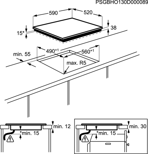 AEG HK634030FB Keramische kookplaat Zwart, afbeelding 6