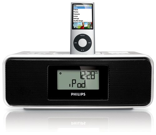 Philips DC200/05 radio Clock Digital Black, Silver