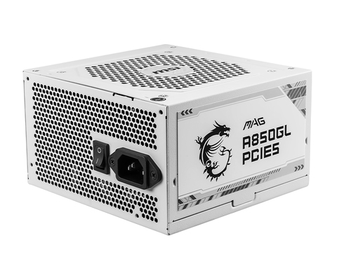 FUENTE DE PODER MSI 850W/80 PLUS GOLDLANCA /BLANCO/ATX/MODULAR MAG A850GL PCIE5 WHITE - MAG A850GL PCIE5 WHITE