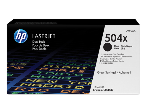 Original HP 504X Black Toner Cartridge Dual Pack - image 1