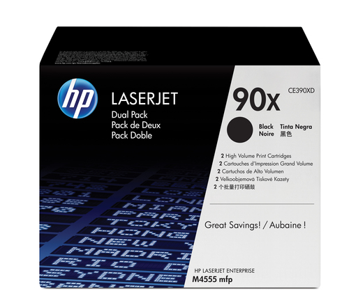 PACK DE 2 TONER HP 90X LASERJET NEGRO CE390XD - CE390XD