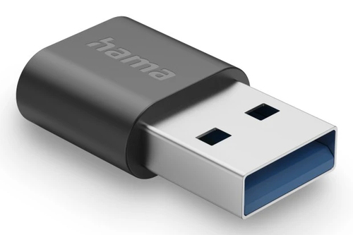 Hama USB Adapter USB-A Plug - USB-C Socket USB 3.2 Gen2 10 Gbit/s Oplader Zwart, afbeelding 2