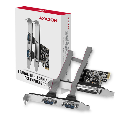 AXAGON 1 Parallel-Port DB25  2 RS-232 Serielle Ports DB9 PCI-Expresss Karte – Foto 7 von 7