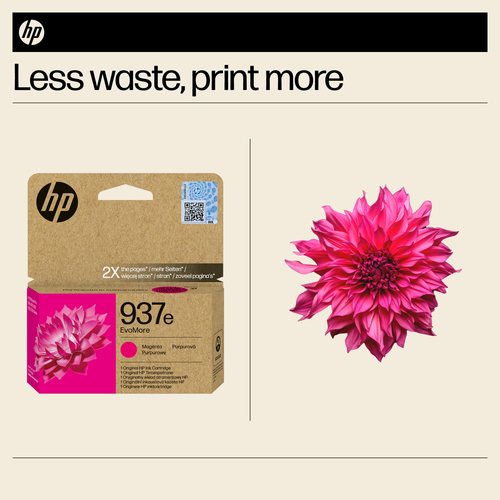 HP 937E EvoMore Original Ink Cartridge High Yield Magenta 4S6W7NE - image 3