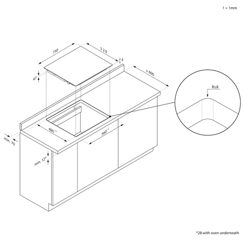 Hoover 33803627 hob Black Built-in – image 3