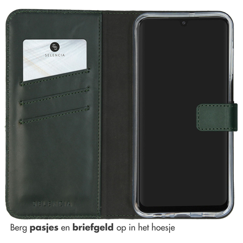 Selencia Echt Lederen Bookcase Samsung Galaxy A15 (5G/4G) - Groen, afbeelding 3
