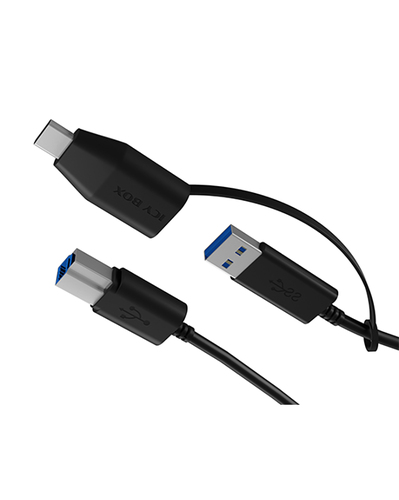 ICY BOX IB-CB032 USB-B > USB-A en USB-C kabel, afbeelding 3