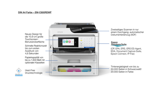 Epson WorkForce Pro EM-C800RDWF Inkjet A4 4800 x 1200 DPI 35 ppm Wi-Fi