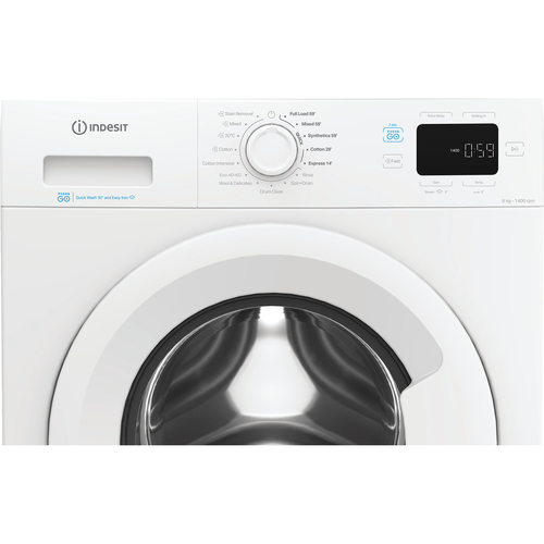 Indesit IP846PUSHGO 8kg 1400 Spin Washing Machine in White A Rated Pus - image 4