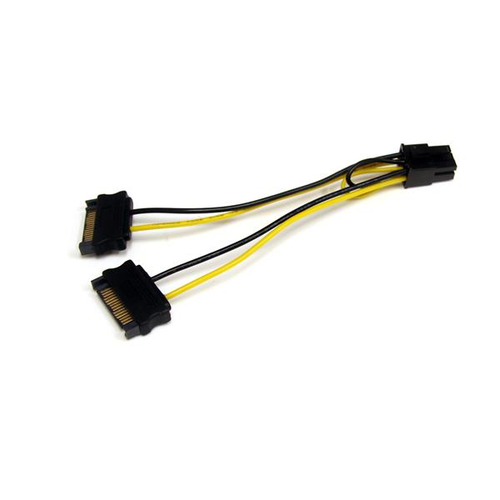 SATPCIEXADAP CABLE ADAPTADOR 15CM DE PODER  SATA A CONECTOR 6 PINES CORRIENT