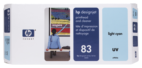HP - Cián claro - cabezal de impresión con limpiador - para DesignJet 5000 5000ps 5000ps uv 5000uv 5500 5500 uv 5500mfp 5500ps 5500ps uv - C4964A