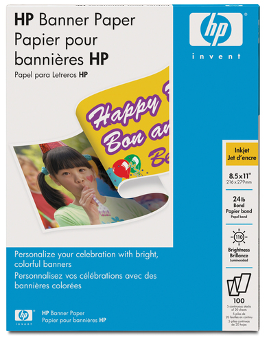 HP Banner Paper-100 sht/A4/210 x 297 mm printing paper A4 (210x297 mm) 100 sheets White