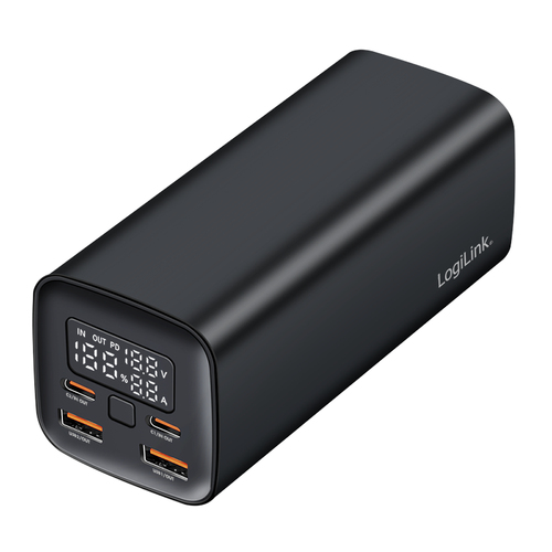 Logilink Powerbank 20000 mAh, QC 3.0 PD 3.0 65W schwarz
