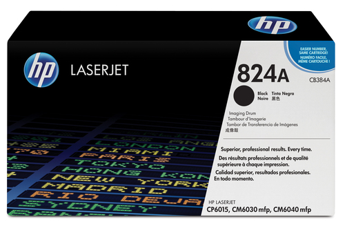HP 824A Black Drum 35K pages for HP Color LaserJet CM6030/CM6040/CP6015 - CB384A