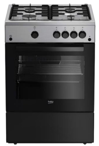 Beko FBG62031XCS cooker Freestanding cooker Gas Black, Grey